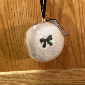 NWT- Cozy Socks in Ornament - White with Green Bow/Trim